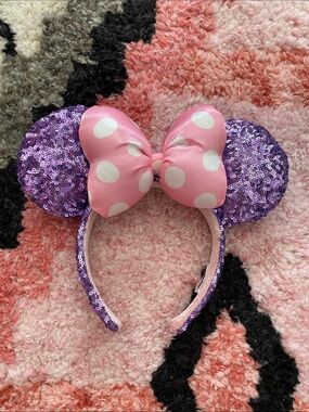 Disney Parks Purple and Pink Ears Headband